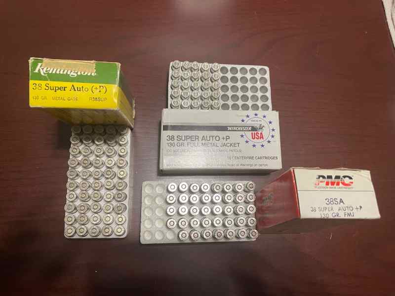 38 Super +P 130 Grain FMJ 114 Rounds Ammunition 