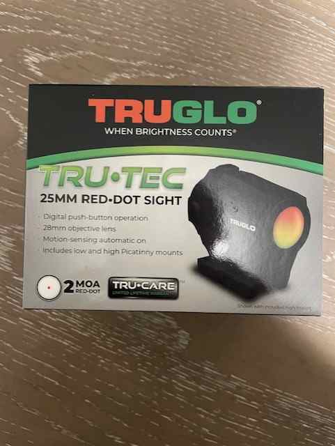 TRUGLOW TUE-TEC 25MM RED DOT 2MOA BNIB - $80.00