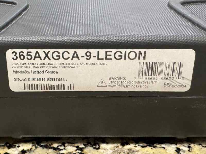 New Sig P365 AXG Legion 
