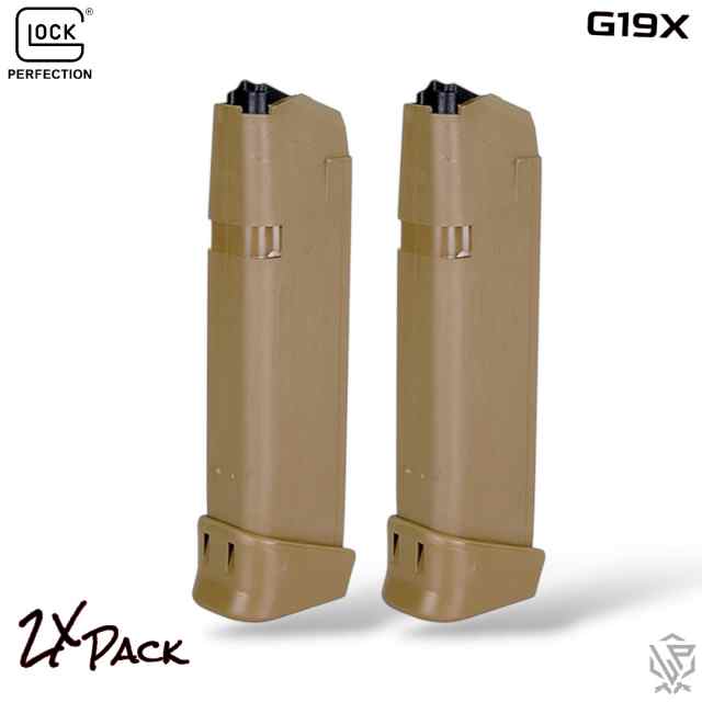 Factory OEM Glock 19X 9mm 19Rd Magazines 