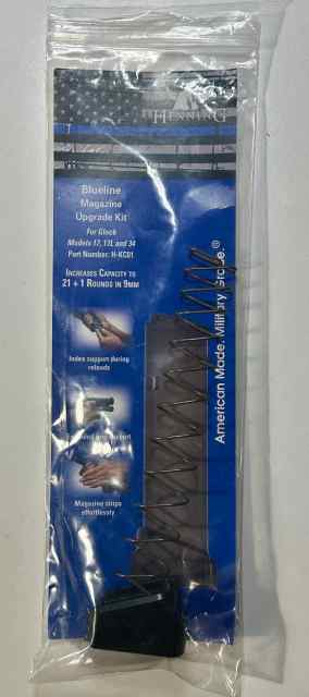 Henning +5 9mm Magazine Extension Glock 17 19X 45