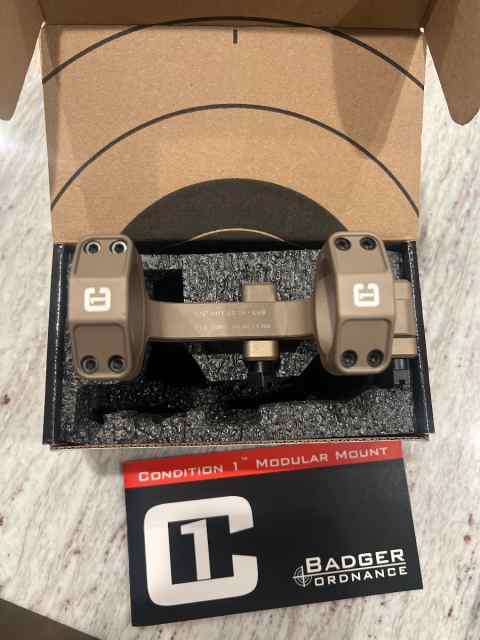 Badger Ordnance 1.73 FDE 34mm Scope Mount 