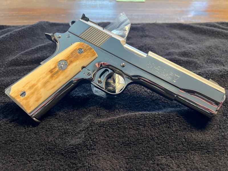 1994 COLT 1911 GOLD CUP POLISHED MAMMOTH IVORY 