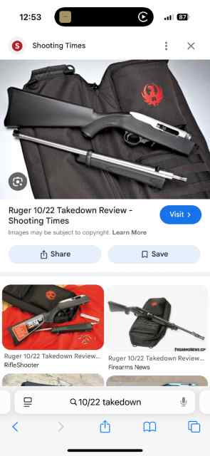 Ruger 10/22 Takedown For Trade Handgun