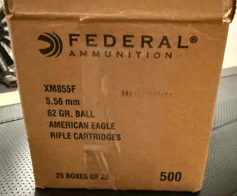 500 Rounds of Federal 5.56 NATO Green Tip