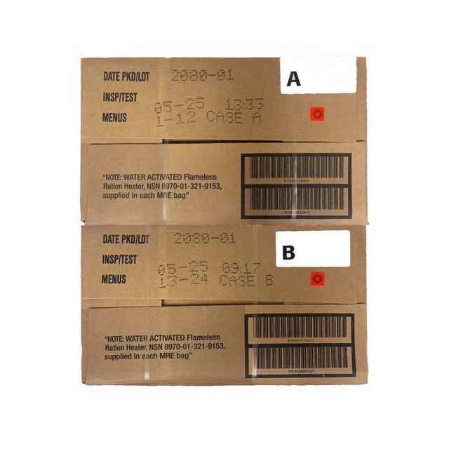 MRE&#039;s for sale with heaters A and B menu available