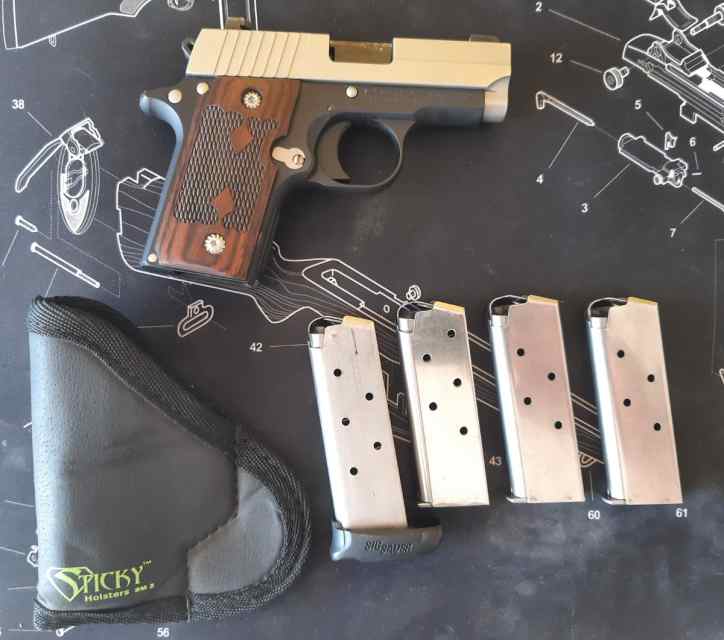 Sig P238 Stainless Rosewood