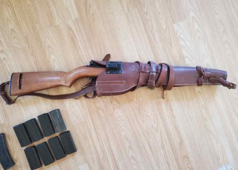 National Ordnance M1 Carbine with a custom Leather