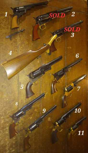 8 Black powder Revolvers 1 &amp; Only Price Reduction 