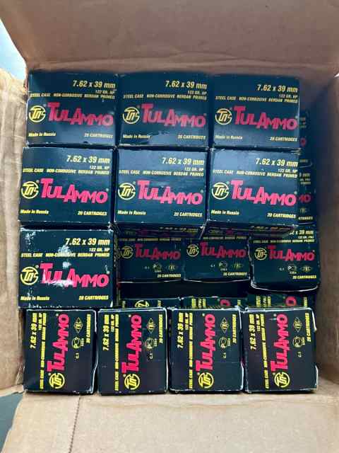 7.62x39mm 122GR TulAmmo $0.50/round - 540 rounds