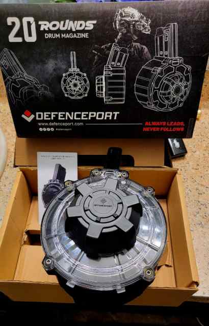 DefencePort DRM-12 12 Ga 20-Rd Drum Magazine $90