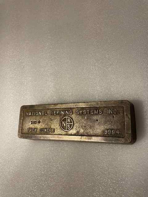 Nrs silver bar 100 troy ounce .999+