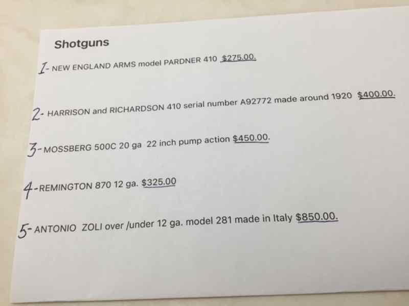 Personal shotguns