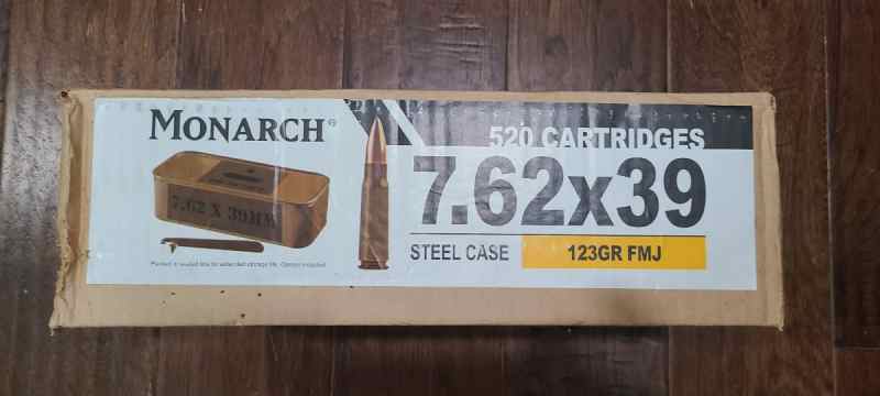 520rds Monarch 7.62x39 Spam Can $200(38.4cpr)