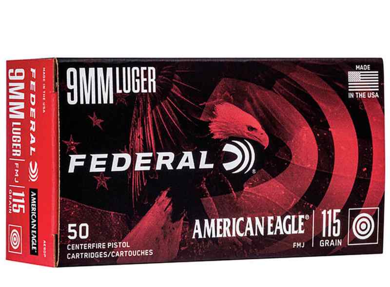 New Federal American Eagle Brass 115g 9mm Ammo