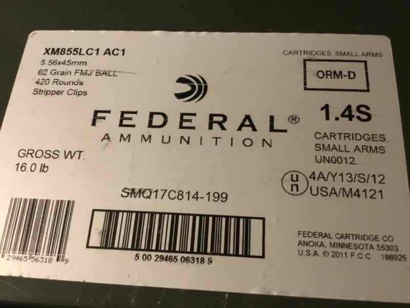 5.56 M855 ammo 420 round w/ammo can