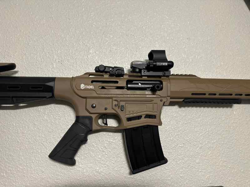 300 blk with binary trigger , CZ scorpion 9mm.AR12