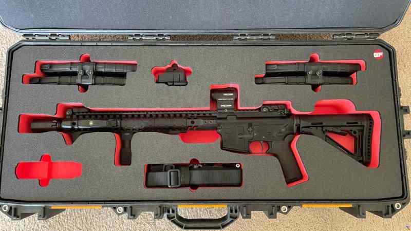 AR15 Rifle with Custom Pelican Case