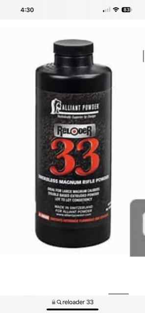 Looking to buy Reloader 33 powder