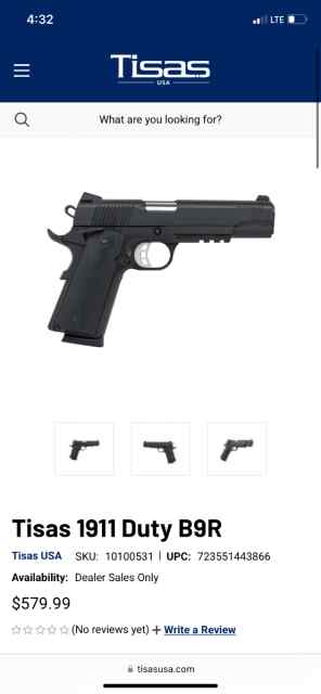 Tisas 1911 Duty B9R $499 OBO 