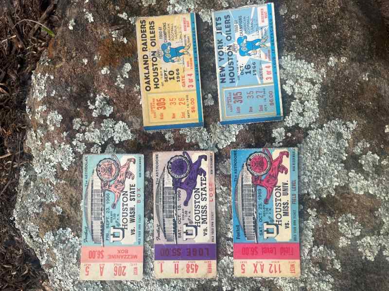 1966 Houston oiler tickets