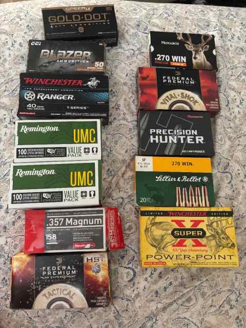 .40 S&amp;W, .357 mag, and .45 auto ammo