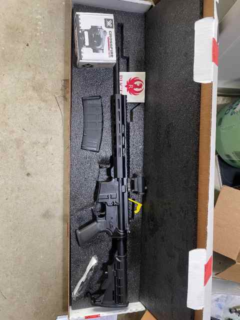 New in box Ruger AR-15 with vortex crossfire 