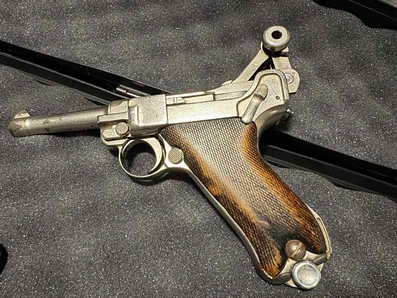 Luger P-08, 1918 DWM, Nickel Plated