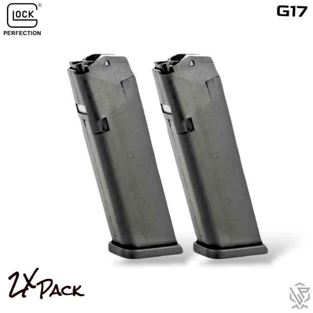 2X PK - Factory OEM Glock 17 Gen 3 9mm 17Rd Magazines 